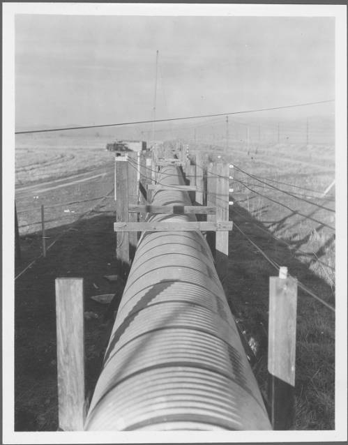 Long tube vu dans son axe, en perspective
